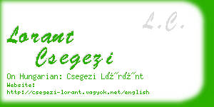 lorant csegezi business card